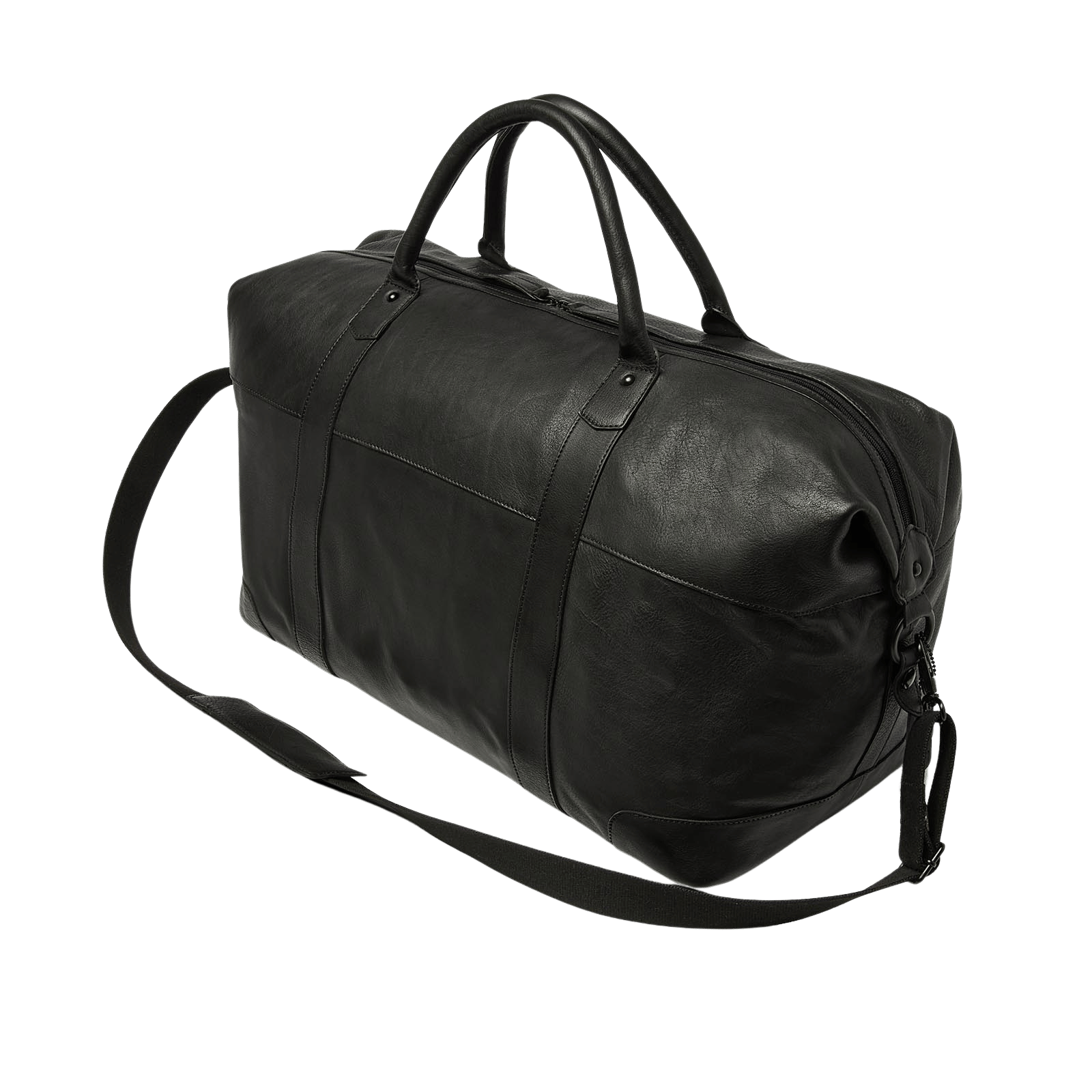 Leren weekendtas voor heren, dames, met rits en schouderriem