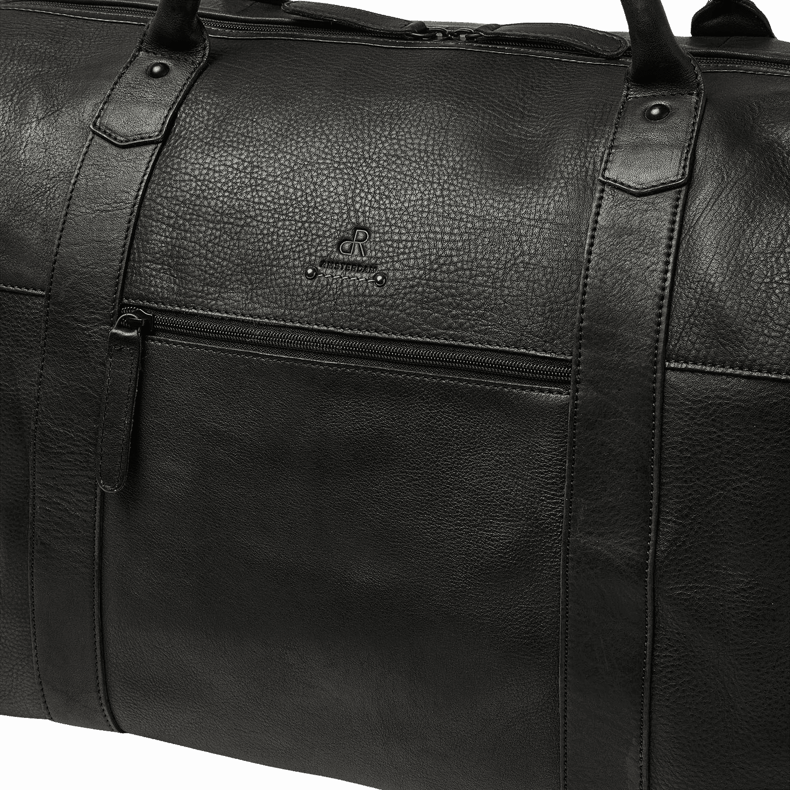 Leren weekendtas voor heren, dames, met rits en schouderriem