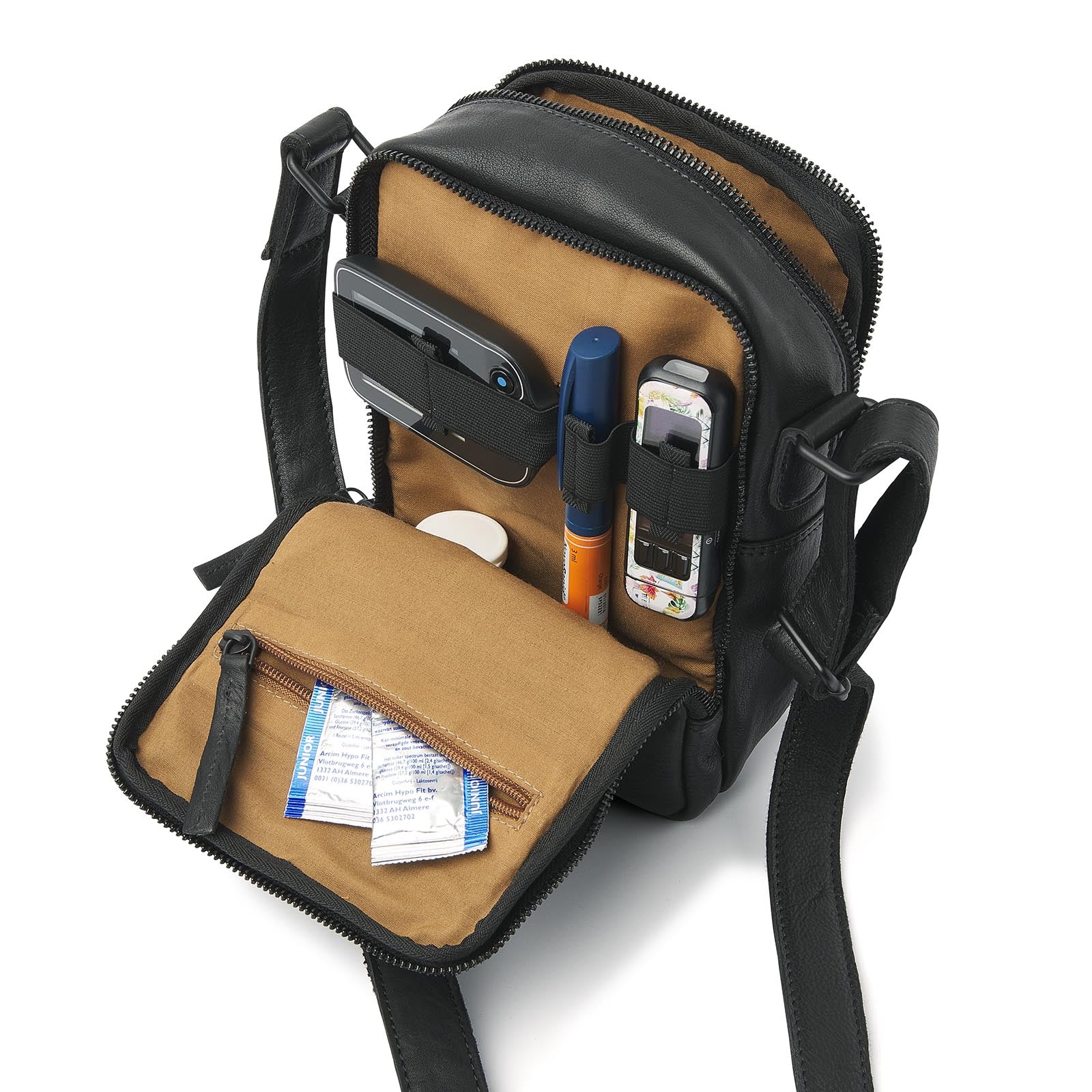 Diabetes schoudertas Bart compacte organizer