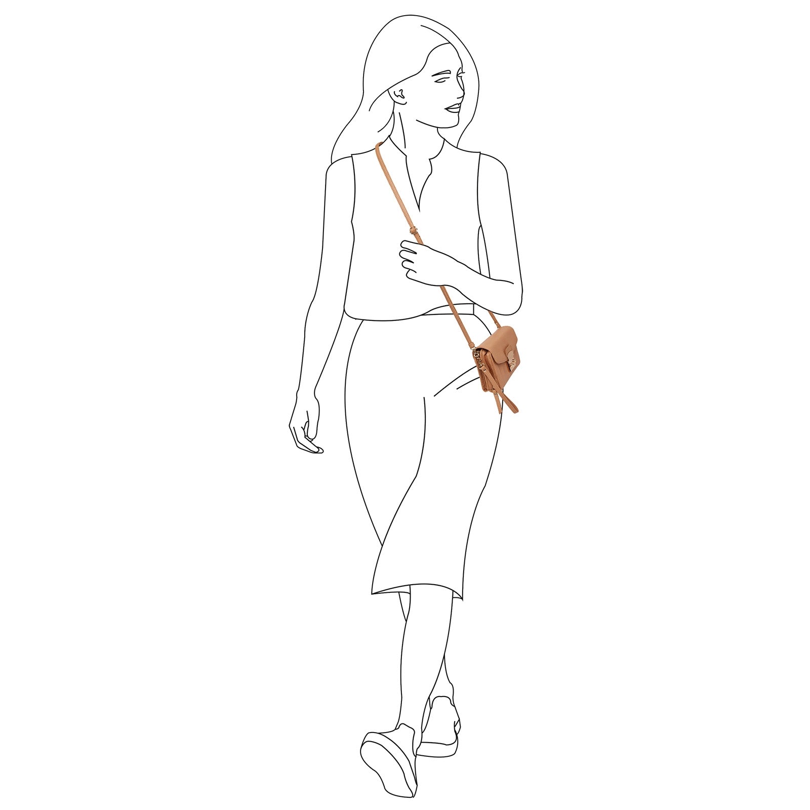 Diabetes schoudertas & clutch Kate crossbody & clutch