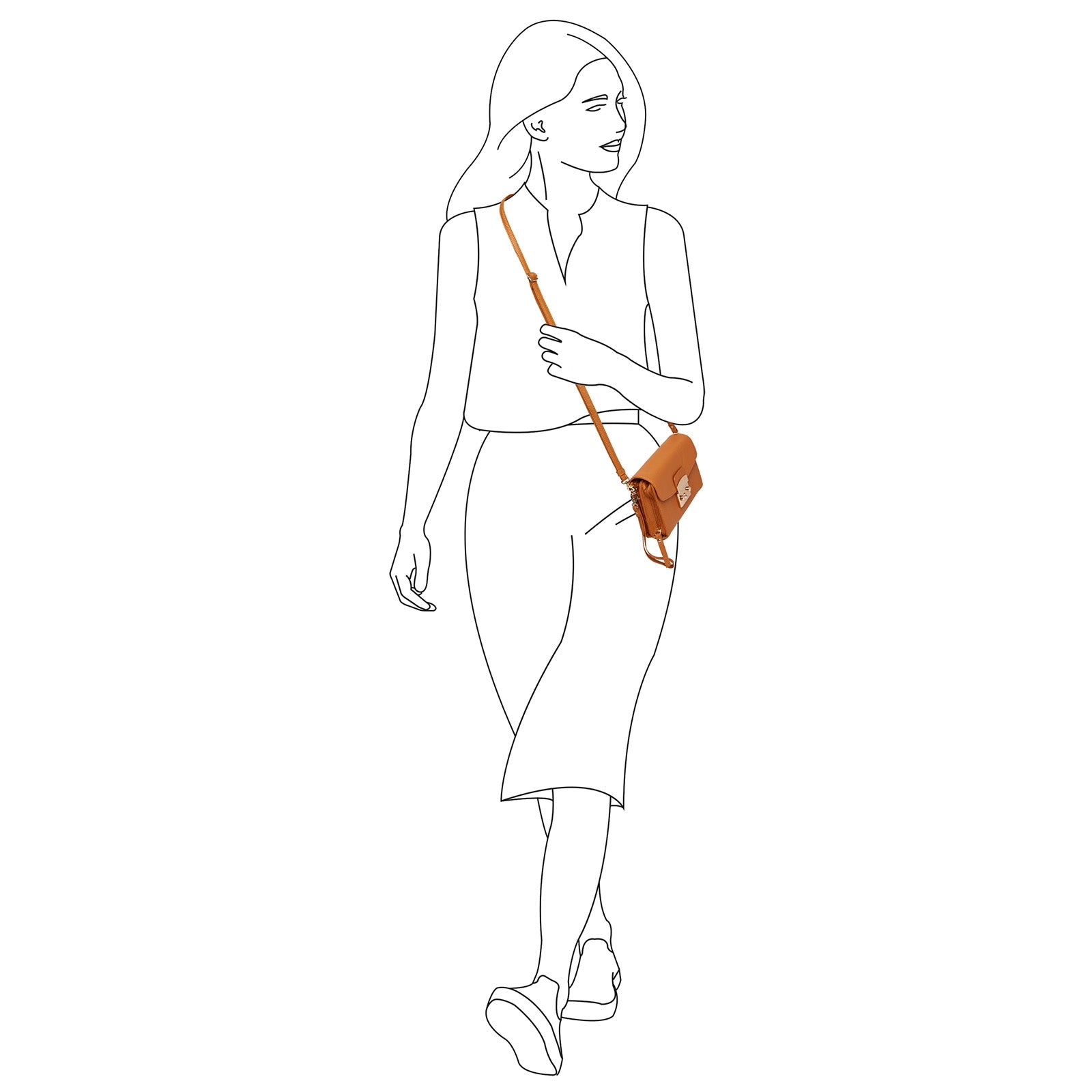 Diabetes schoudertas & clutch Kate crossbody & clutch