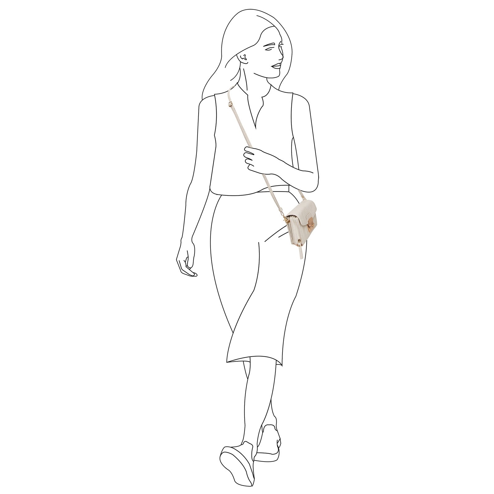 Diabetes schoudertas & clutch Kate crossbody & clutch