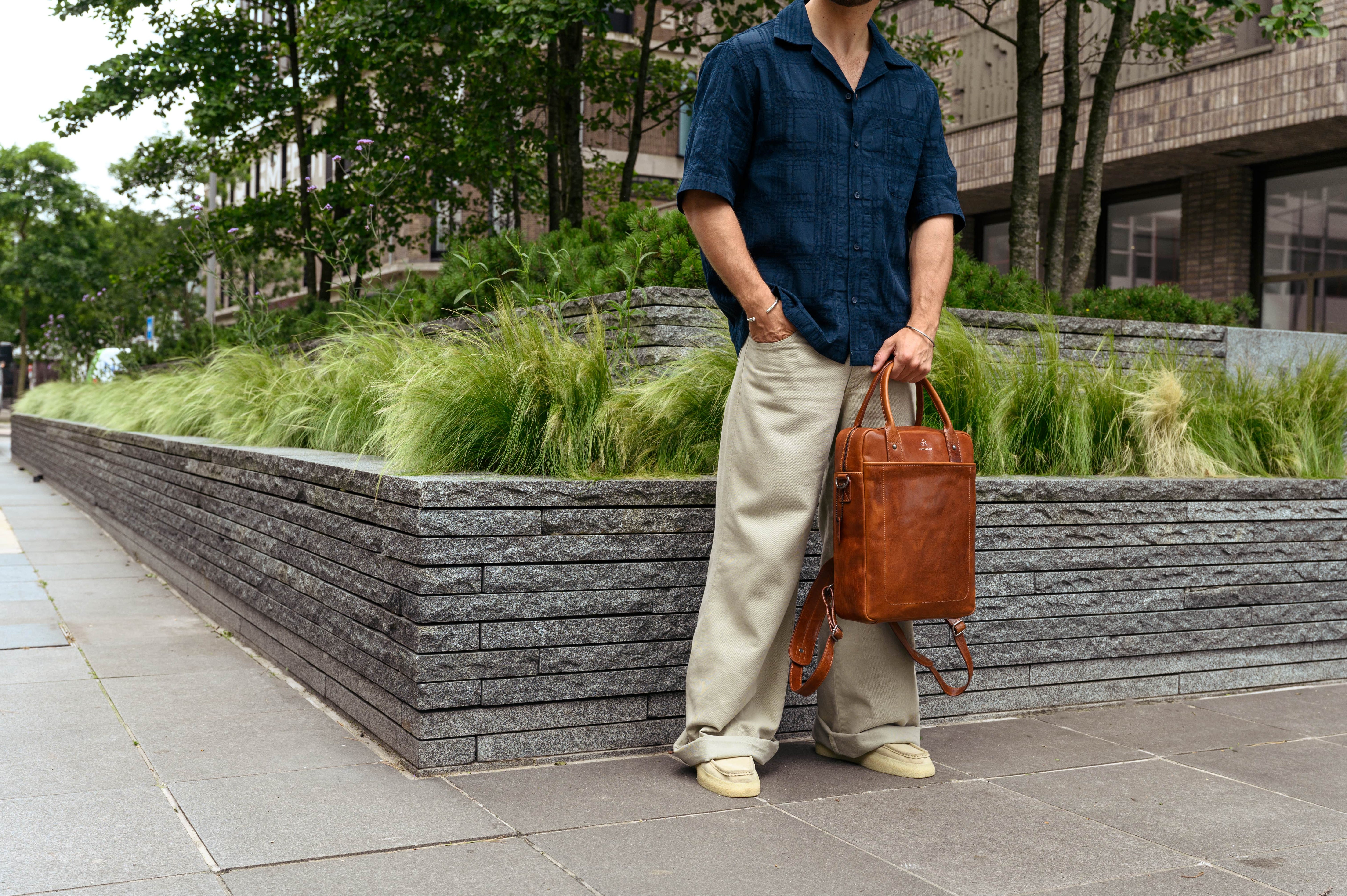Rugzak voor werken, laptop en dagelijks gebruik met ritsvakken